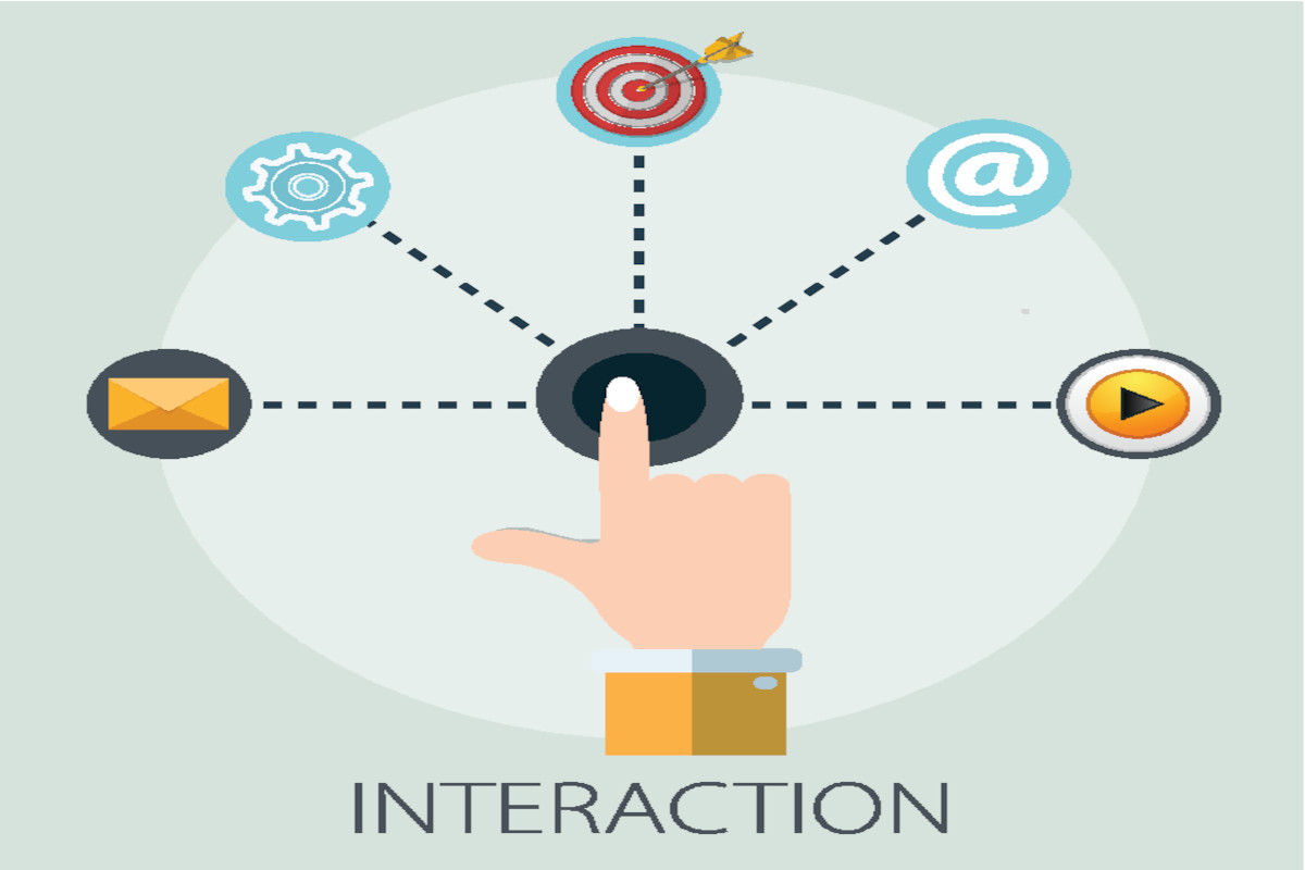 An illustration of the word "interaction."